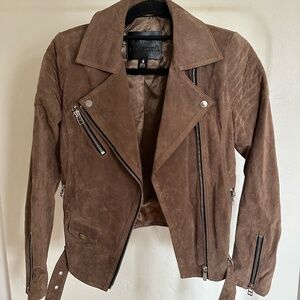 GOOSE CRAFT BROWN SUEDE LEATHER JACKET